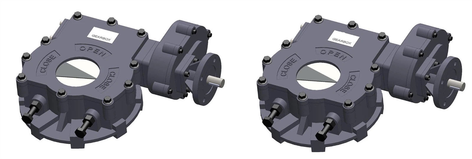Quarter-Turn-Worm-Gearbox-with-Spur-Gearbox-Hand-Wheel-Operation Quarter-Turn-Worm-Gearbox-with-Spur-Gearbox-Hand-Wheel-Operation